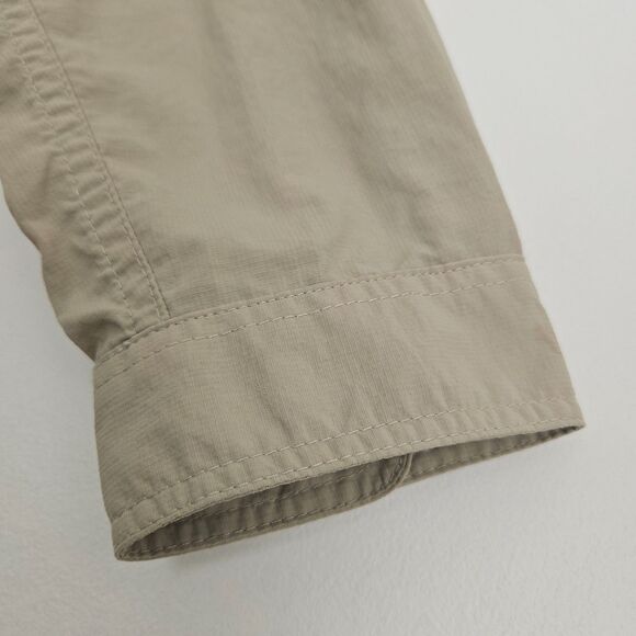 COLUMBIA High Performance Button Shirt Brown Khaki Boys XL (L possibly) - Picture 10 of 11